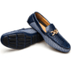 Leather Latin Dance Loafer (Navy)